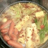 残ったカレーでカレー鍋